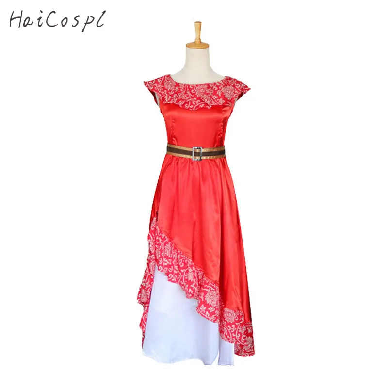 

Anime Elena of Avalor Cosplay Costume Elena Dress Women Girl Cartoon Princess Long Dresses Red Halloween Festival Party Fancy