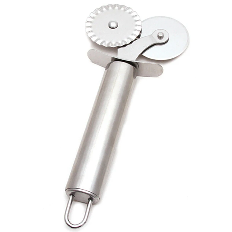 Нож для пиццы срез ролик двойной Колёса Нержавеющая сталь Ножи Кондитерские