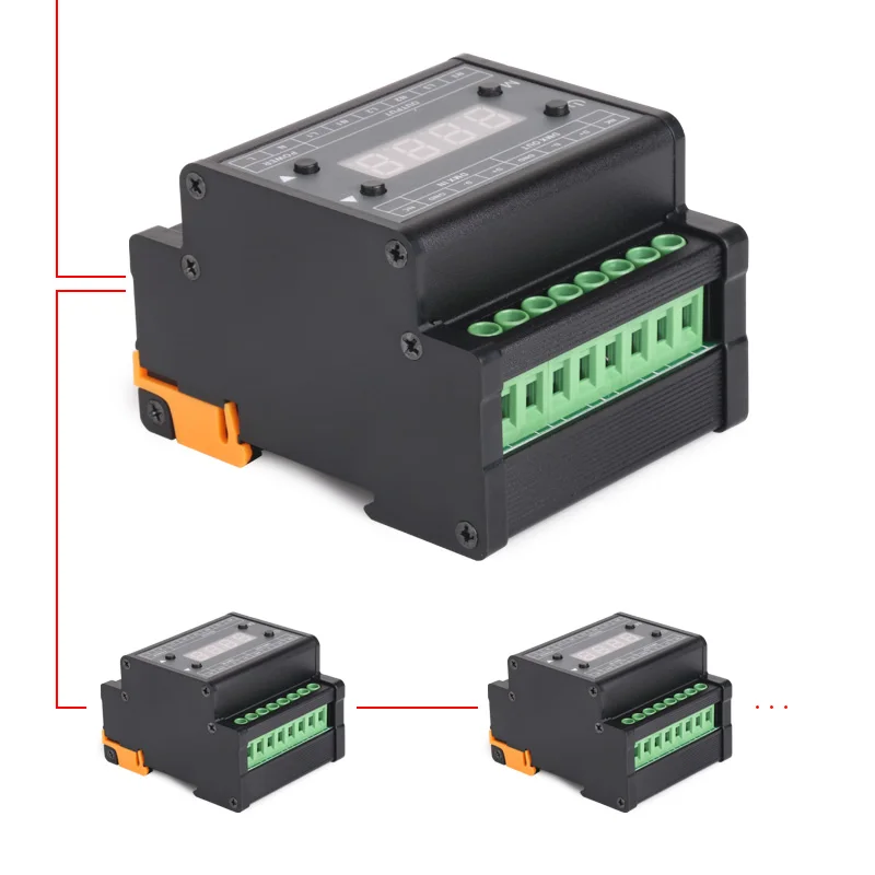 AC90 240V 3CH выходной направляющий Тип DMX triac диммер с цифровым трубным дисплеем может