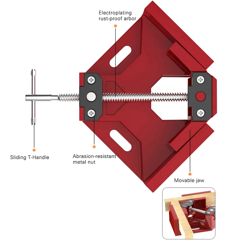 Right Angle Clamp Single Handle 90°Corner Aluminum Alloy Clip Tool Woodworking Photo Frame Vise Hold | Обустройство дома