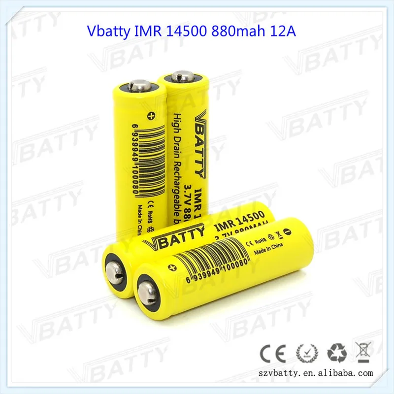 3 7 V 14500 светодиодный фонарик литиевая батарея 880mAh литий ионная аккумуляторная
