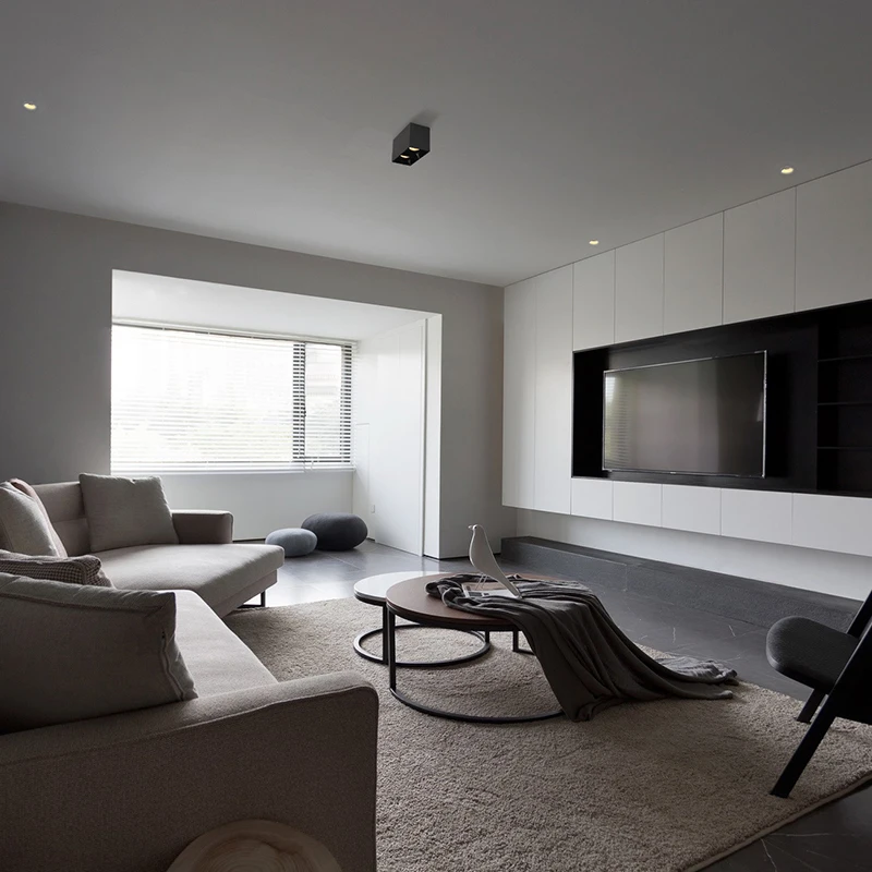 Koop Aisilan Opbouw Led Plafond Spotlight Dubbele Hoofd Vierkante Cob Woonkamer Gang Gangpad Plafond Spot Light Cube Lamp