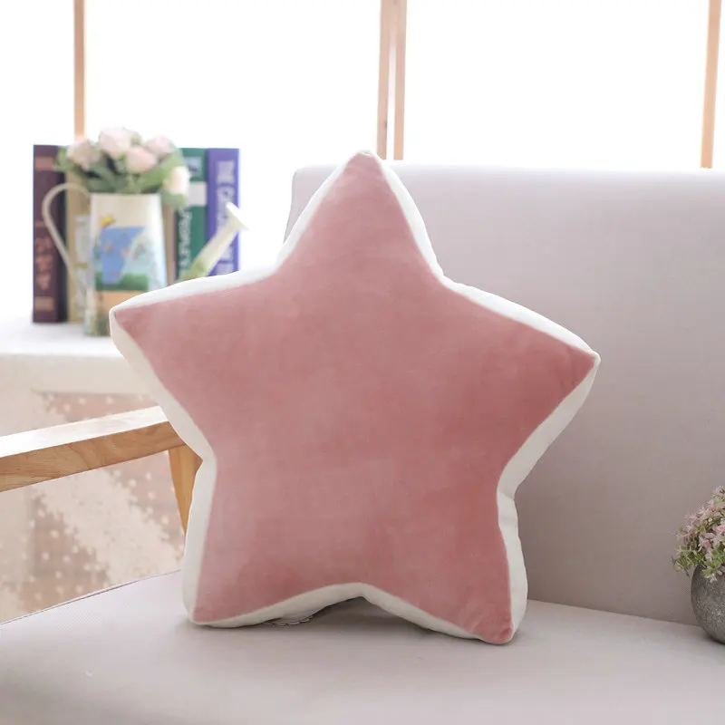 36X36cm star Мягкая принцесса подушка "Корона" Плюшевые спящие подушка для маленьких девочек кожаный диван Декор радуги и облака звезд знаменитостей Studio Подушка, прекрасный подарок для нее - Цвет: 36X36cm star