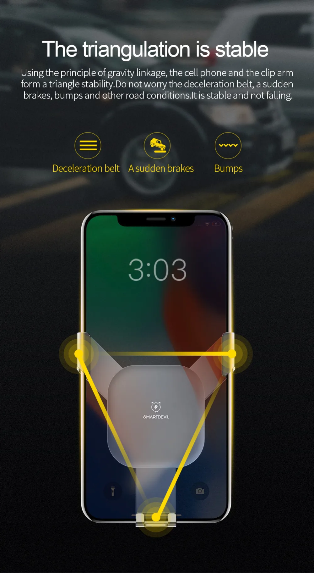 Автомобильный держатель для телефона SmartDevil для iphone X 8 7 6 6s Plus, универсальный с вентиляционными отверстиями зажим для крепления samsung Xiaomi