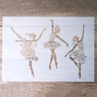 Трафарет для стен А4А3А2, для творчества, слоев балерины, фотоальбом, декоративная бумажная карточка с тиснением