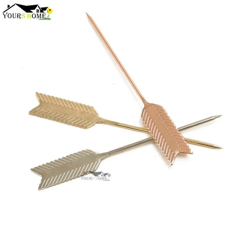 

1 Piece Fruit Cocktail Pick Stick Stainless Steel Fruit Sticks Bar Tools Drink Stirring Sticks Martini Pick Party Barware