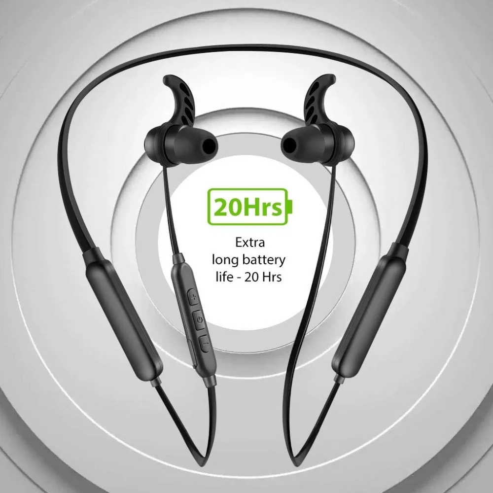 Bluetooth наушники с шейным ободом для телевизора без задержки магнитные