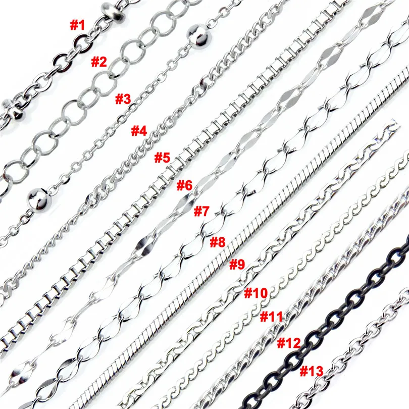 

Classic Stainless Steel Chain Necklace Rolo Link Beads Chain Fashion Stainless Steel Jewelry DIY Pendant Necklace 21871