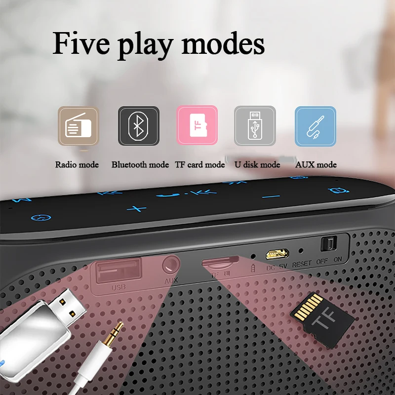 SOAIY беспроводной Bluetooth динамик избыточный сабвуфер мини открытый умный дом