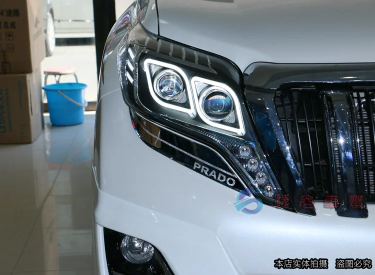 KOWELL Автомобиль Стайлинг фара для фары для Toyota Prado светодиодный- DRL дневные ходовые огни руководство Биксеноновые HID аксессуары
