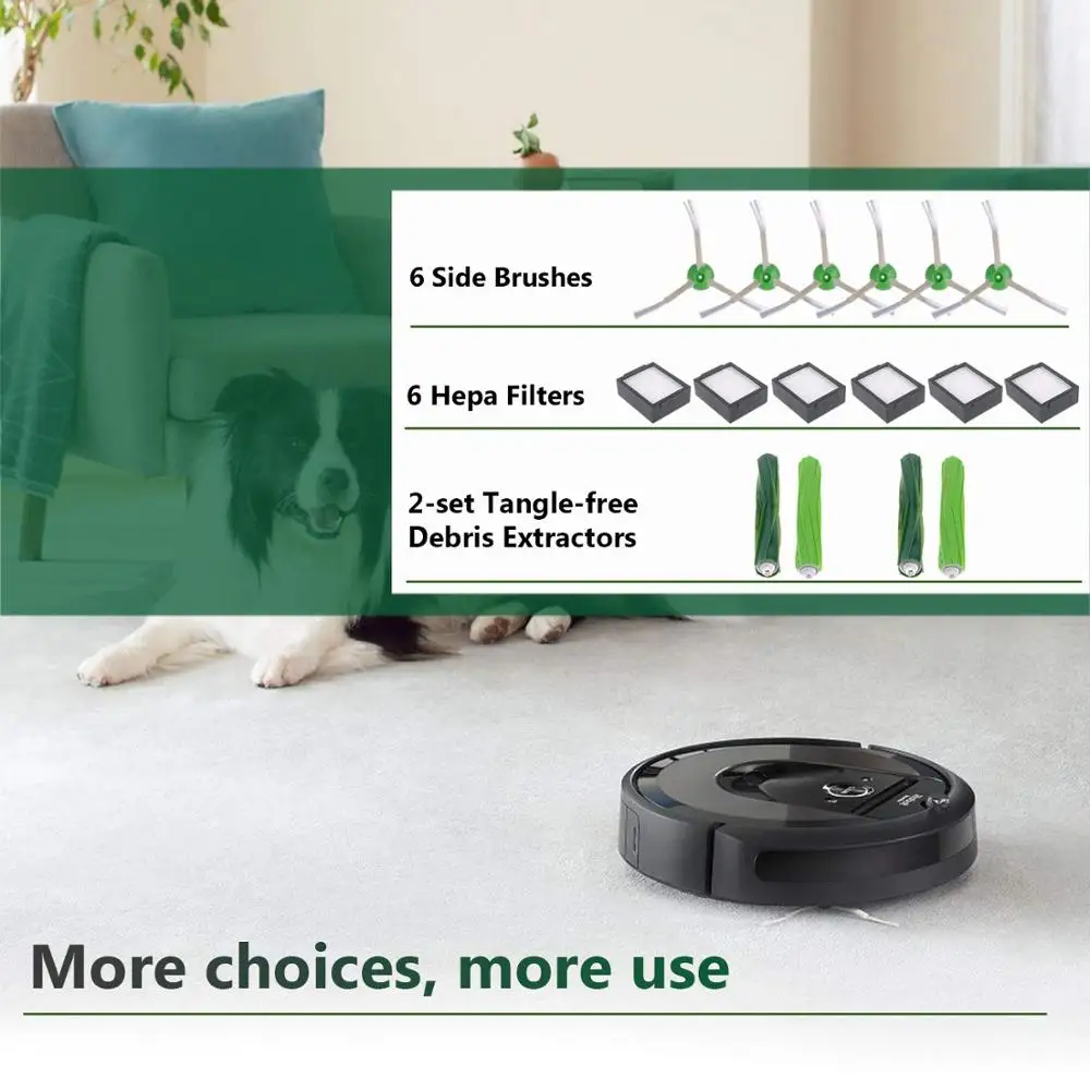 Запасные части i7 Roomba, с iRobot Roomba i7(7150), i7+(7550), E серии E5, E6 E7 робот пылесос-Wi-Fi подключен