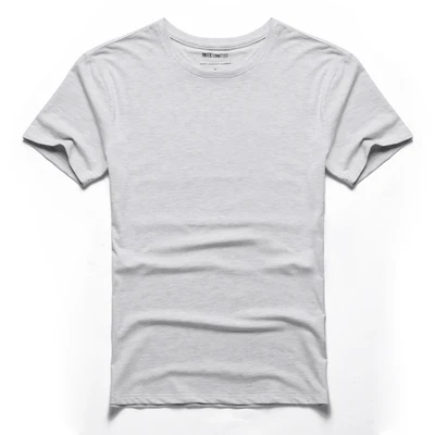 T567 light grey Новые летние чистый Для мужчин; короткий рукав V воротник из лайкры и хлопка европейский Стиль футболки мужской досуг быстросохнущая Тонкий Футболки T567-2 - Цвет: T567 light grey