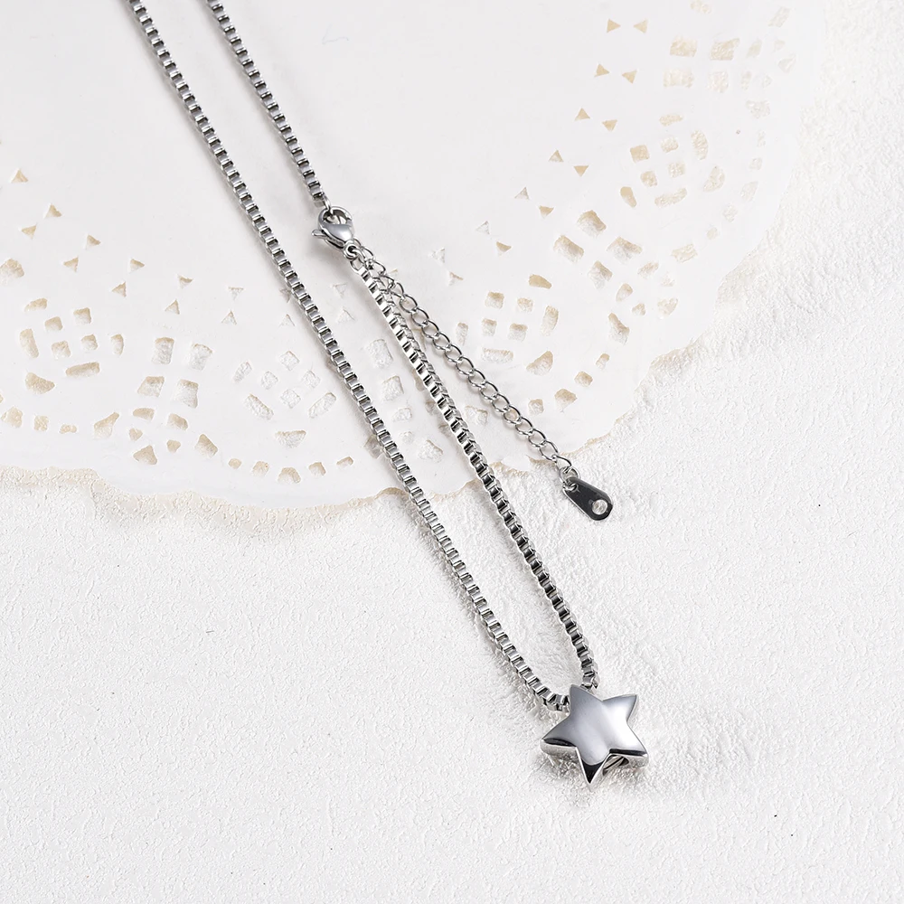 Женская Милая блестящая маленькая звезда модное ожерелье с памятью о золе