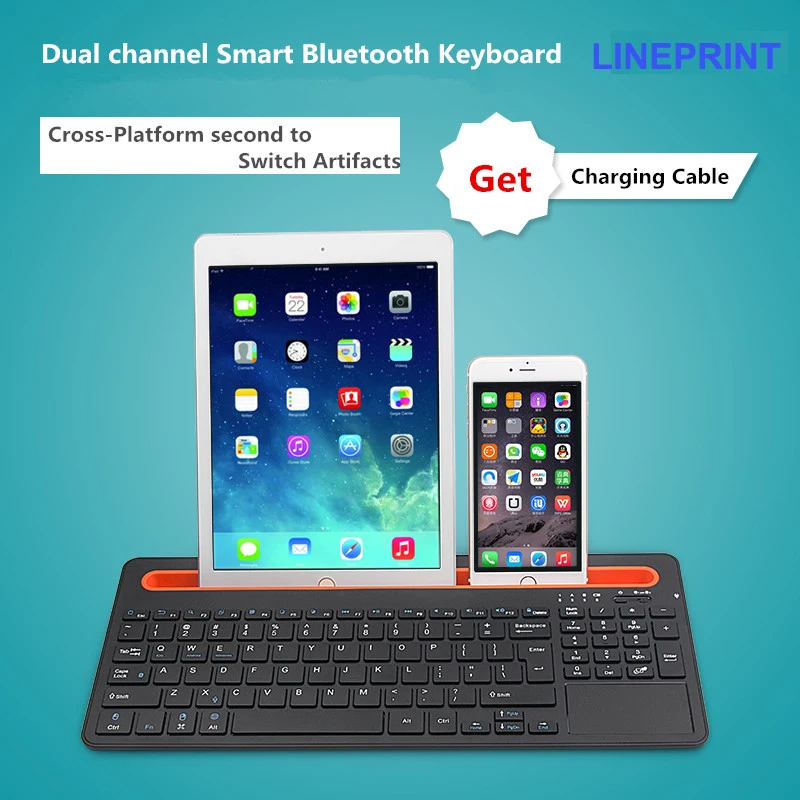 Review 2016 Fashion Touch Panel Bluetooth keyboard for 12 inch Chuwi HI12 stylus tablet pc for Chuwi HI12 keyboard