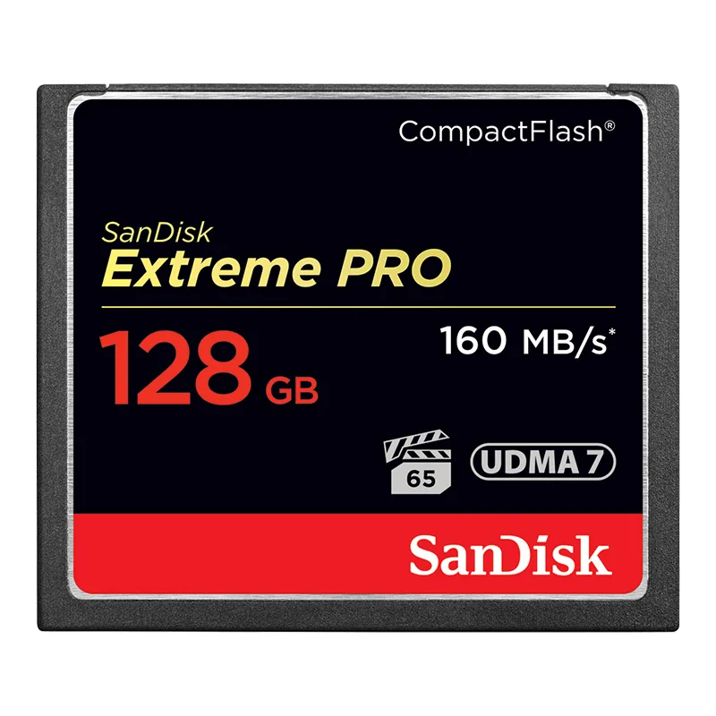 128GB Оригинальная карта памяти SanDisk 64 ГБ, высокоскоростная Компактная флеш-карта, экстремальная карта CF, 32 ГБ, 128 ГБ, экстремальная карта Pro CF для камеры - Емкость: 128GB