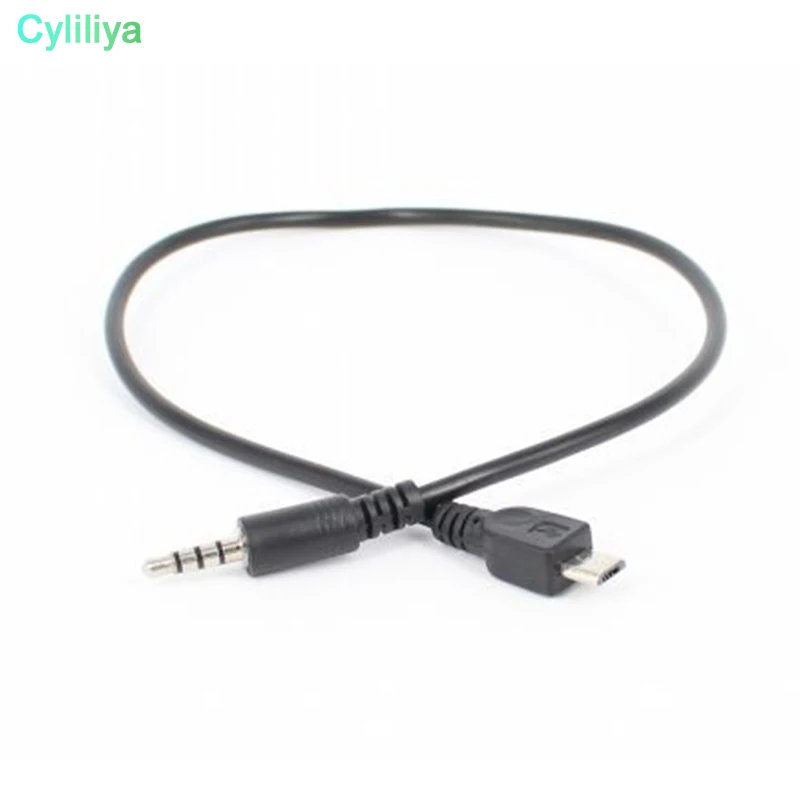 100 шт. автомобильный кабель со штекером Micro USB на стерео 3 5 мм разъем AUX 40 см