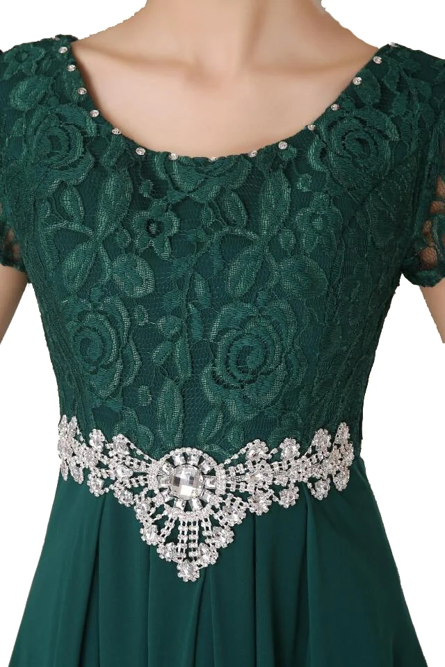 2020 new emerald green vestido de vestidos longos festas long dresses for modest chiffon prom dress with sleeves H2778 | Свадьбы и