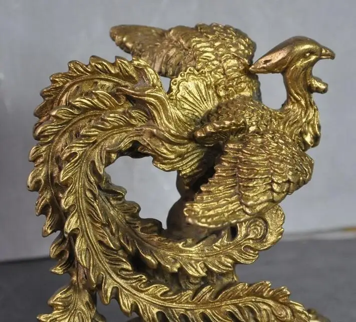 4 &quotКитайский латунный по феншуй мифические звери птица Феникс счастливый
