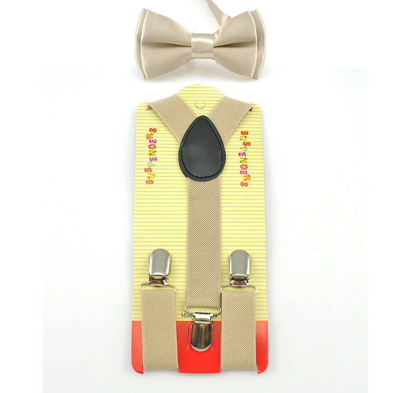 Розничная продажа модные детские подтяжки бежевого цвета для мальчиков и