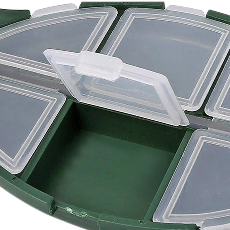 12 отсеков форма черепахи зеленый/синий пластик черепаха рыболовная приманка