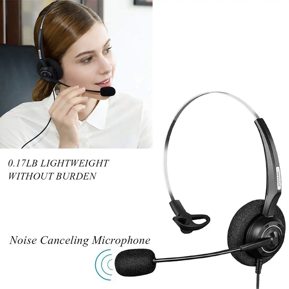 Wantek Arama телефон колл-центра RJ гарнитура с Шум шумоподавления для Avaya 1608 1616 Panasonic KX-T