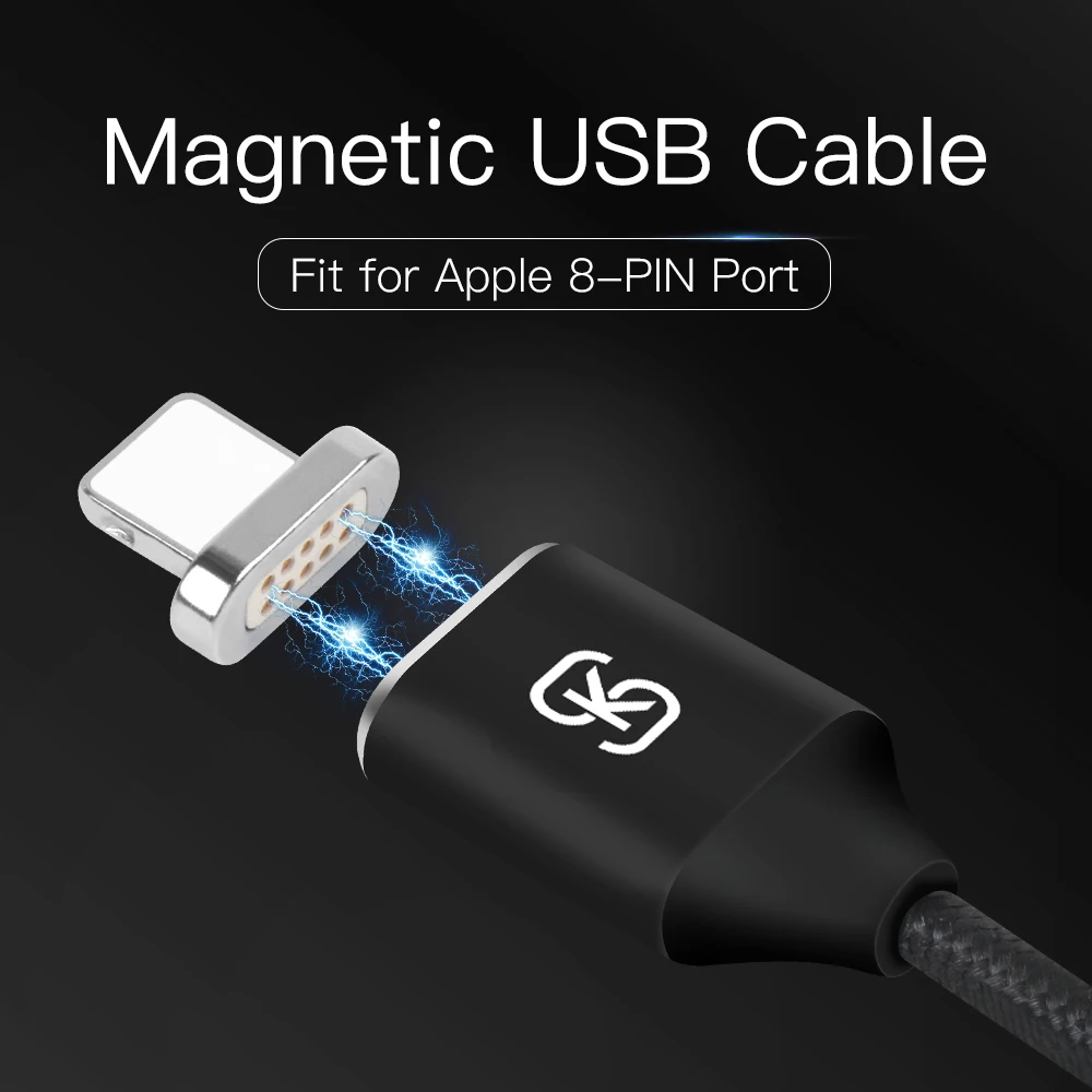 SIKAI Магнитный зарядный кабель для iPhone 6 7 8 USB Дата-кабель IOS телефон зарядное