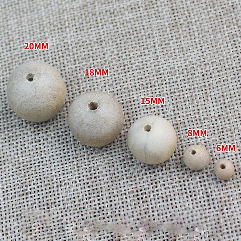 30pcs/lot High Quality Natural Camphor Wood Ball Beads 6-20mm Buddhism Wooden Spacer Charm DIY Bracelets Jewelry Making | Украшения и