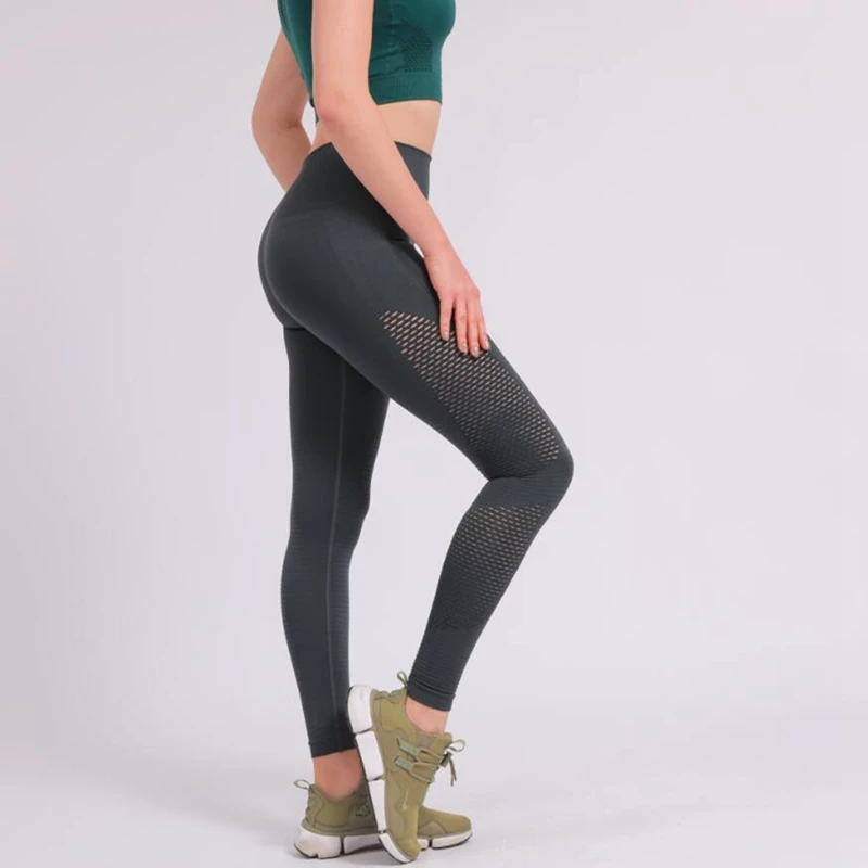 

4 Color Women Yoga Pants Sports Running Sportswear Stretchy Fitness Leggings Seamless Tummy Control Gym Compression Tights Pants