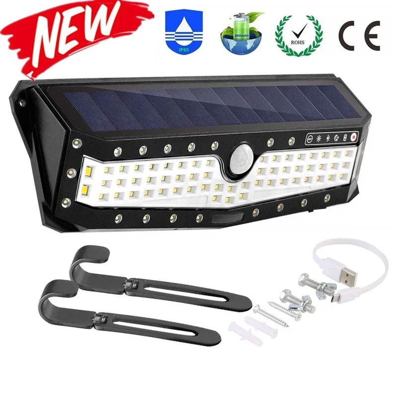 Новый Солнечный свет 79 LED IP65 Водонепроницаемый Садовый светодиодный наружный PIR