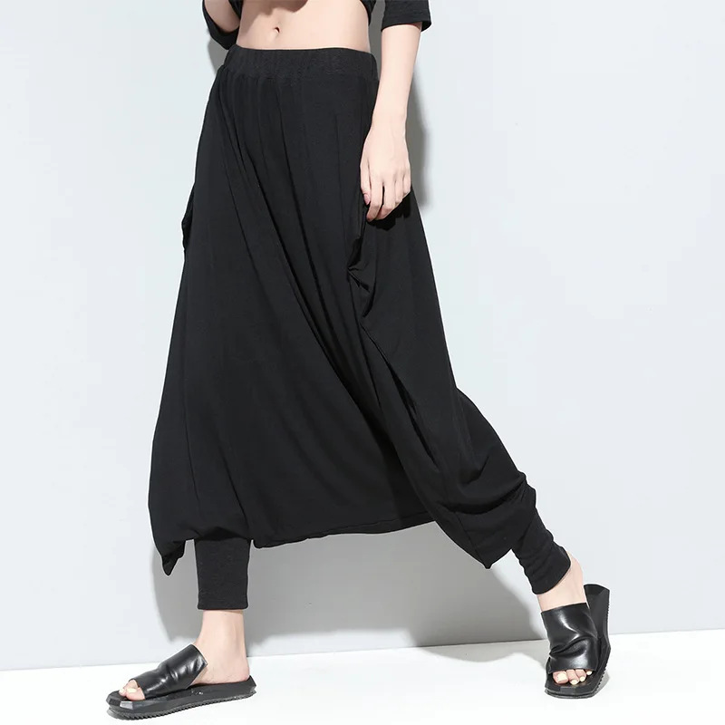 Pantalon Femme Palazzo мешковатые брюки Капри в богемном стиле хип хоп панк Винтаж Harajuku Boho