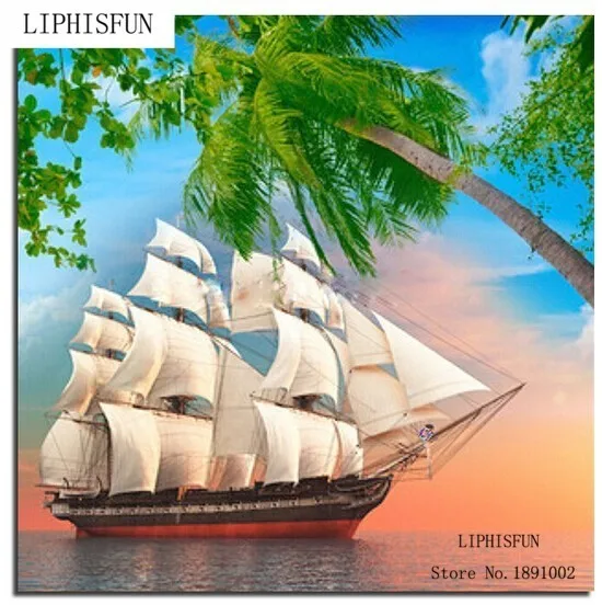 

Корабль DIY ручной работы алмаз живопись смолы горный хрусталь вставить вышивки крестом для Свадебные украшения