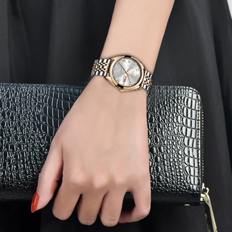 Часы наручные LIGE женские кварцевые брендовые Роскошные деловые с браслетом из - Фото №1