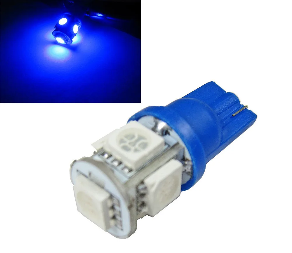 Горячая Распродажа! 20 штук Красочные T10 5 SMD 5050 светодио дный 194 168 W5W Клин