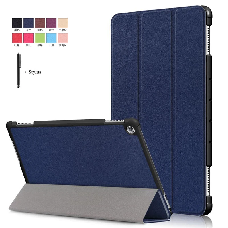 For Huawei MediaPad M5 lite 10 BAH2-W19/L09 10.1'' Wake Sleep Case Cover Lite Flip Leather Stand Funda+Stylus | Компьютеры и