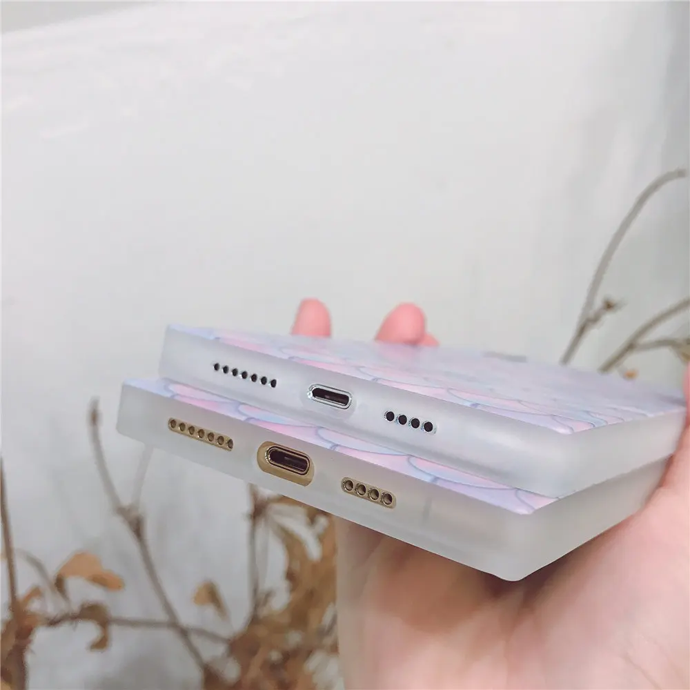 Матовый чехол для телефона с рисунком русалки и рыбьей чешуи IPhone XSmax XR XS X 8 8Plus 7 7Plus