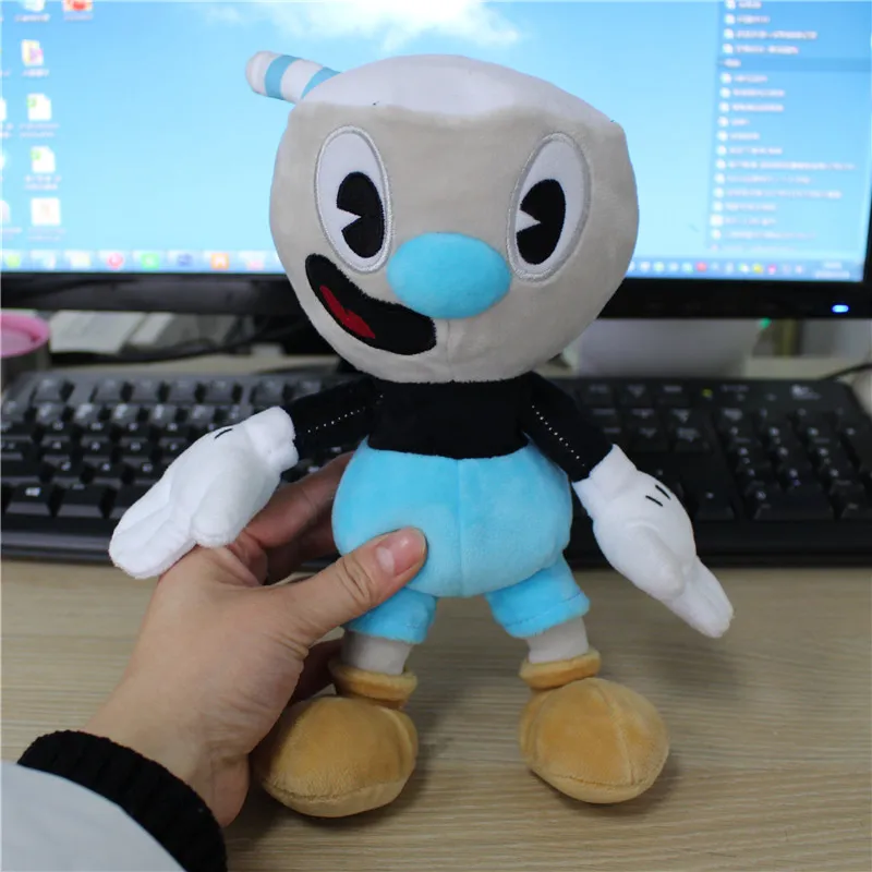Cuphead Mugman плюшевая игрушка Mecup и Brocup мягкая кукла 25 см|25cm doll|doll stuffedtoy plush |