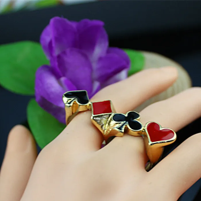 Двойное кольцо l. Значок покера. Модные мужские и женские аксессуары. 2015