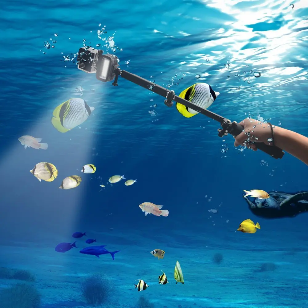 40 м подводный светодиодный видео свет для Gopro водонепроницаемая лампа дайвинга