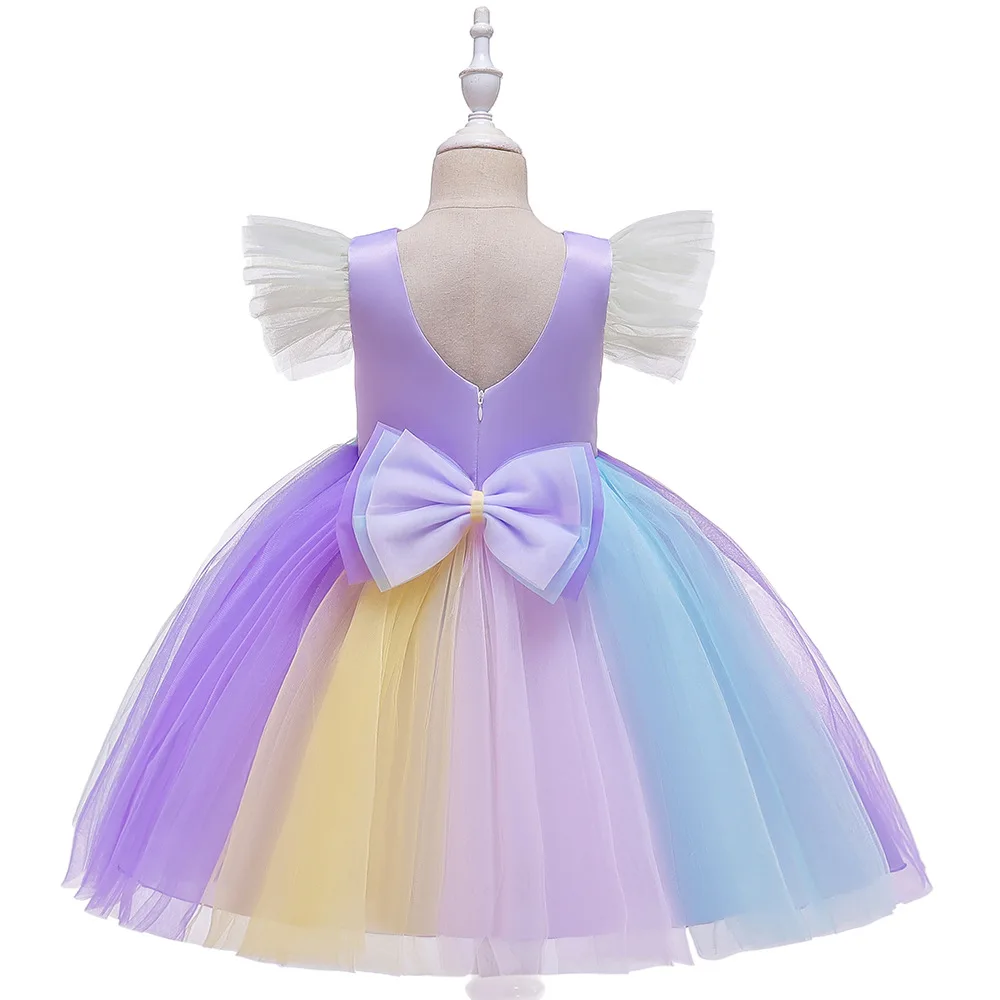 Girl Unicorn Dress Children Birthday Party Rainbow Dresses Up Kids Princess Horse Costumes Toddler Baby Vestido Unicornio Sale | Детская