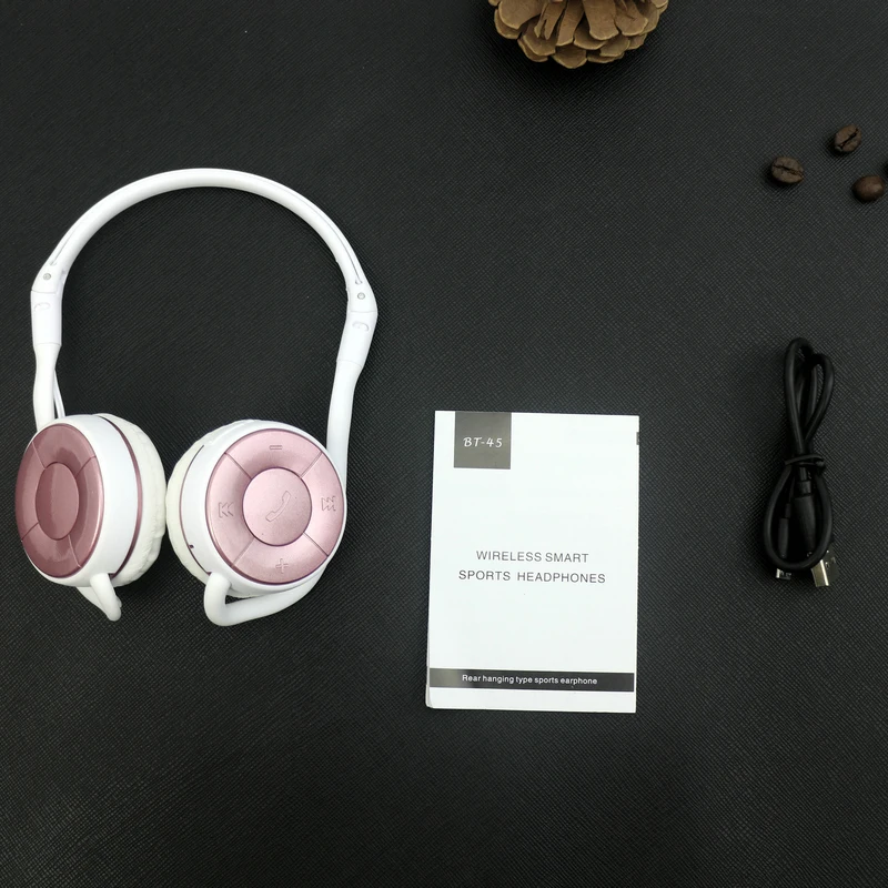 Беспроводные наушники, спортивные, стерео, бас, Bluetooth, наушники на ухо, с микрофоном, гарнитуры для ПК, huawei, iPhone, samsung, xiaomi, наушники