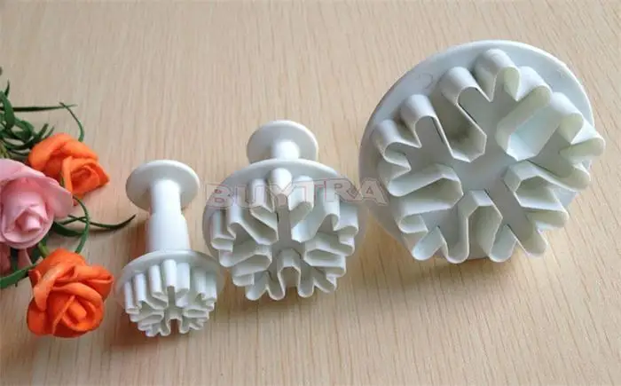 3 шт./компл. Снежинка плунжерная форма для украшения торта инструменты режущие