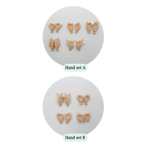 ICY DBS Blyth Hand Set для шарнирного корпуса белый, телесный, коричневый, черный, суперчерная кожа 1/6 BJD