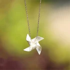 Свежая ветряная мельница простая литературная дикая 925 пробы Серебряная цепочка до ключиц темпераментная личность модное женское ожерелье SNE230