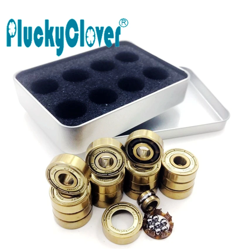 16 шт. 627z PluckyClover Швейцарский Золотой ABEC 9 подшипник скутер Quad роликовые скейты