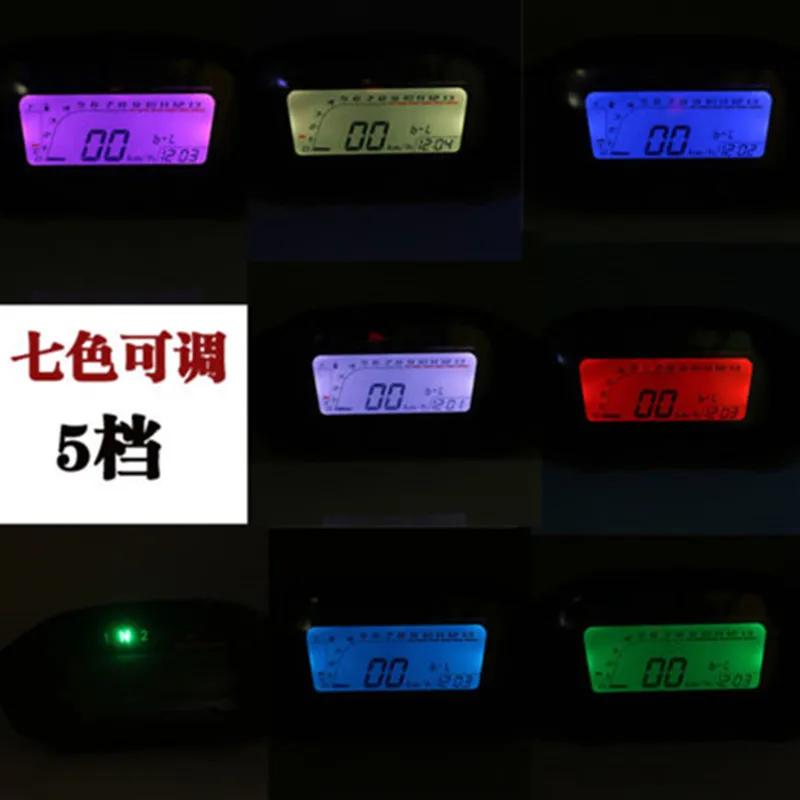 Custom LCD Digital Backlight Odometer Speedometer Tachometer Gauge Motorcycle Cruiser Bobber Chopper Touring Atv Scooter Offroad |