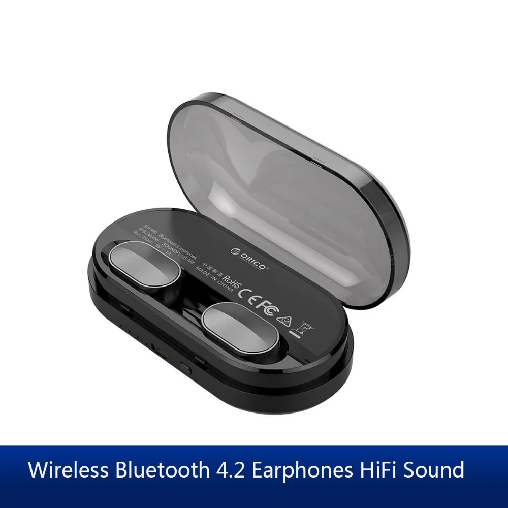 Orico беспроводные Bluetooth наушники мини стерео HIFI Bluetooth 4,2 TWS портативные наушники Беспроводная гарнитура Мобильная игровая гарнитура