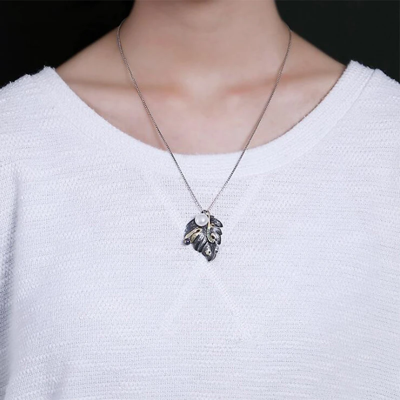 Женское винтажное ожерелье с натуральным пресноводным жемчугом из 100%