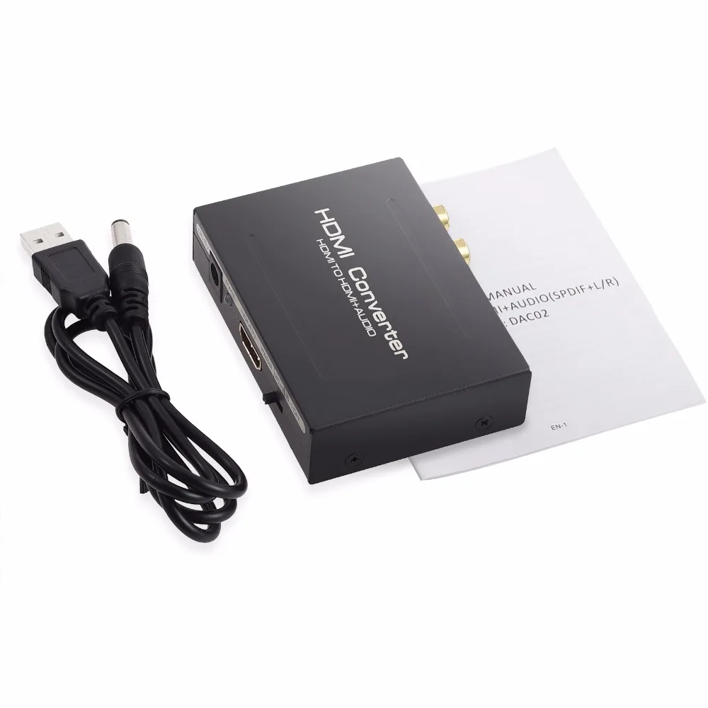 PROSTER для 1080P 5,1 Mini HDMI аудио конвертер HDMI Оптический SPDIF+ RCA экстрактор HDMI сплиттер с 3,5 мм адаптер питания