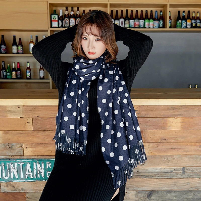 Осень-зима 2019 женский шарф Женский кашемировый широкая однотонная длинная шаль
