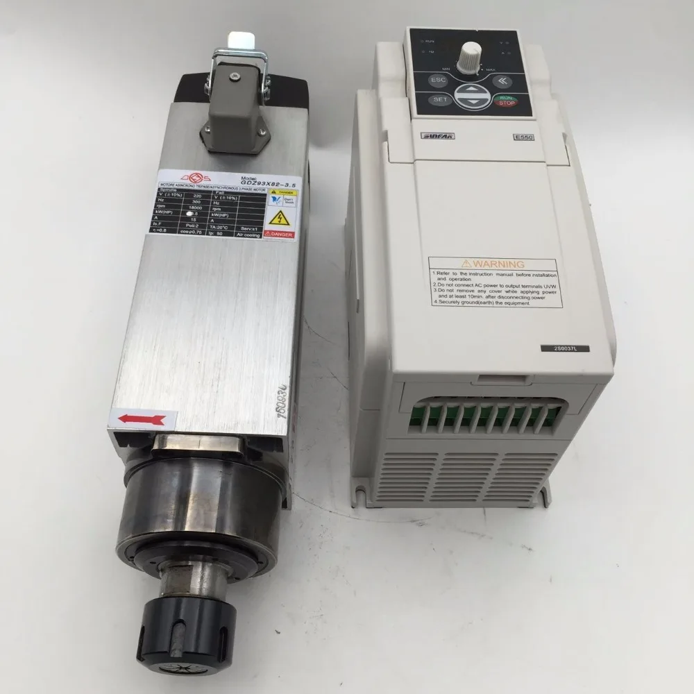 3.5KW с воздушным охлаждением ER25 мотор шпинделя AC380V 18000rpm воздушное охлаждение & 4.5KW 3